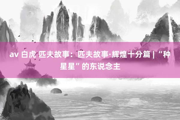 av 白虎 匹夫故事：匹夫故事·辉煌十分篇 | “种星星”的东说念主